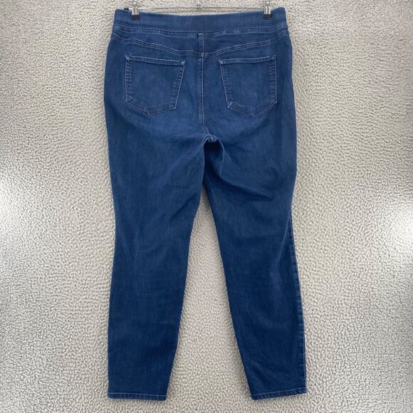 Talbots Jeans Womens 16 Flawless Blue Dark Wash Denim Pull On Jegging Skinny Leg - Picture 3 of 11